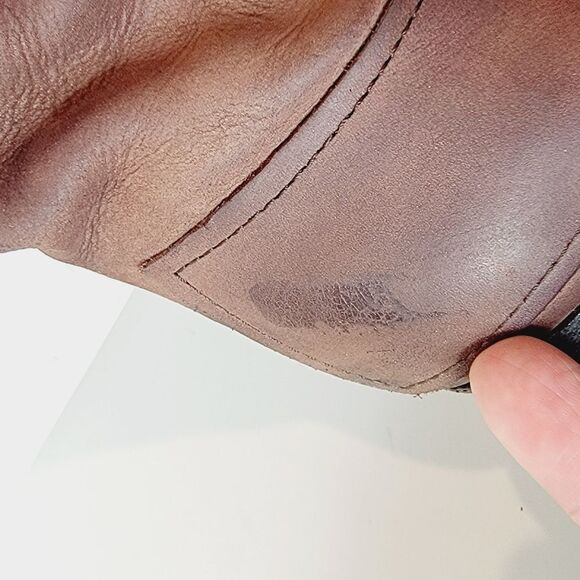 Acne Studios Pistol Brown Burnished Tall Leather Boots Size 37 US 7 - Picture 11 of 12